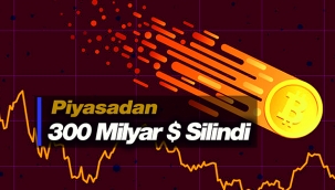 Bitcoin sert gerileme ile piyasadan yaklaşık 300 milyar doları sildi