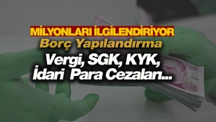 Vergiler, Sigorta, KYK ve idari para cezaları borç yapılandırma müjdesi! Bu sabah başladı...