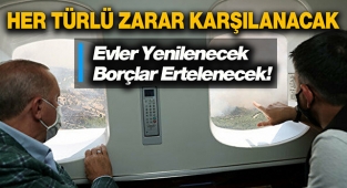 Cumhurbaşkanı Erdoğan duyurdu: "Yangın bölgelerinde vatandaşın evleri yenilenecek, tüm borçlar ertelenecek"
