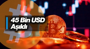 Bitcoin (BTC) 45 Bin Doları aştı! Alt coinler sıçramaya başladı...