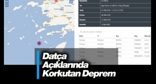 Muğla Datça'da 5.5 büyüklüğünde korkutan deprem