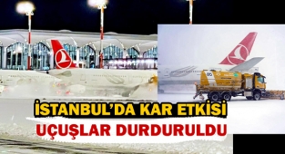 İstanbul Havalimanı yoğun kar yağışı altında! Tüm seferler iptal...