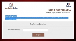 KİPTAŞ Tuzla Aydınlık Evler kura çekilişi sonuçları sorgulama ekranı açıldı!