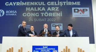 Borsa'da gonglar DAP Gayrimenkul hisseleri için çaldı