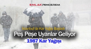 İstanbul'da 1987 kar alarmı! Sibirya kökenli Aybar kar fırtınası İstanbul'a giriş yaptı... Hayatı felç edecek kar yağışı başladı...