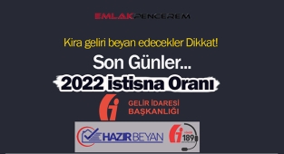 Kira gelir beyanı için son günler! İş yeri ve konut kira beyanı 2022 istisna oranı ne kadar?