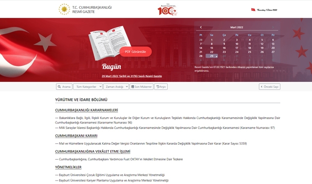 Resmi Gazete 29 Mart tarihli sayısı! Hangi yönetmelik, kararlar var?