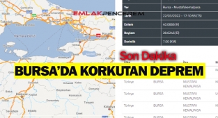 Son Dakika Deprem: Bursa'da korkutan deprem! Bursa 4.3 şiddetinde deprem ile sarsıldı...