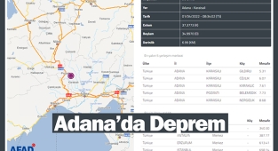 Adana'da deprem mi oldu? Son dakika deprem...