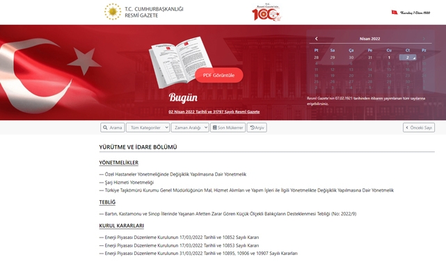 Resmi Gazete 2 Nisan tarihli sayısında hangi önemli kararlar var?