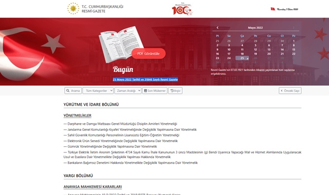 Resmi Gazete (25 Mayıs 2022)