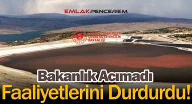 Bakanlık Erzincan'daki altın madenine acımadı! Faaliyetlerini durdurdu...