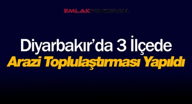 Diyarbakır'da bu 3 ilçede kritik arazi toplulaştırması kararı alındı