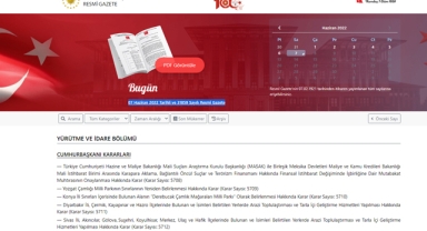 Resmi Gazete (7 Haziran 2022)
