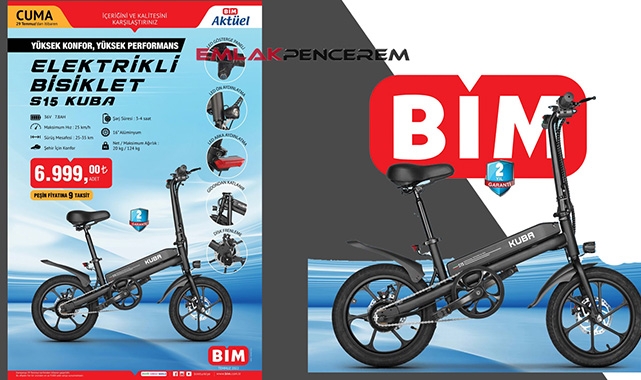BİM 29 Temmuz aktüel ürünler kataloğu elektrikli bisiklet fırsatı! Kaçıran çok bekler...