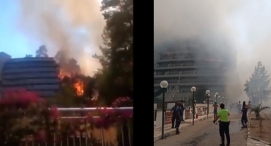 Marmaris İçmeler'de orman yangını otel ve yerleşim yerlerine sıçradı! Korkutan görüntüler geliyor! Alevler korkunç şekilde ilerliyor