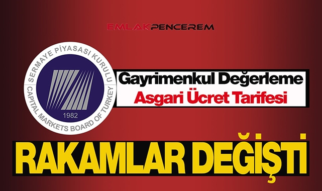 SPK, 2022 Gayrimenkul Değerleme Asgari Ücret Tarifesi