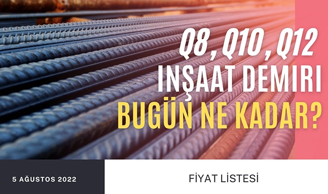 İnşaat demiri fiyatı ne kadar? 1 ton demir fiyatı bugün kaç lira?