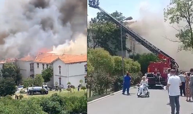 İstanbul'da Zeytinburnu Balıklı Rum Hastanesi alev alev yanıyor kontrol altına alınamıyor! Hastalar tahliye ediliyor...