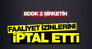 BDDK, iki Faktoring şirketinin faaliyet izinlerini iptal etti