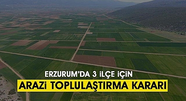 Erzurum'da 3 ilçede flaş arazi toplulaştırma kararı verildi