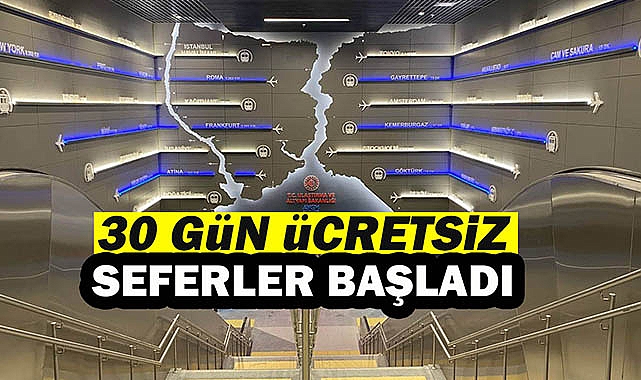 İstanbul Havalimanı-Kağıthane metrosu seferlere başladı! 30 gün boyunca ücretsiz...