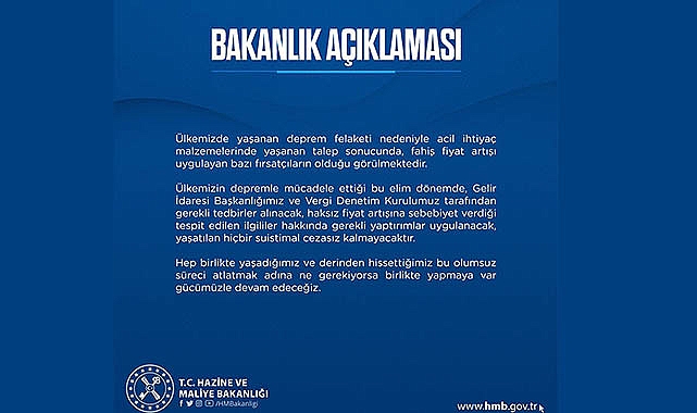 Bakanlık'tan fahiş fiyat artışı yapanlara uyarı! "yaşatılan hiçbir suistimal cezasız kalmayacak"