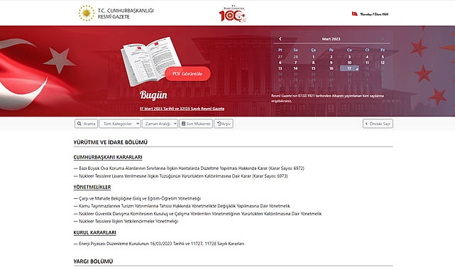 17 Mart sabahı yayımlanan Resmi Gazete kararları neler?