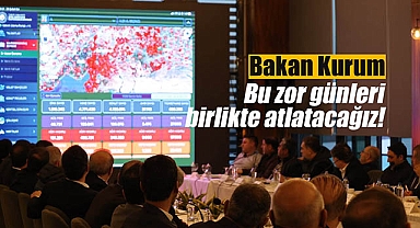 Bakan Kurum, iş dünyası, müteahhit firmalar ve üreticiler ile görüştü! "Bu zor günleri birlikte atlatacağız!"
