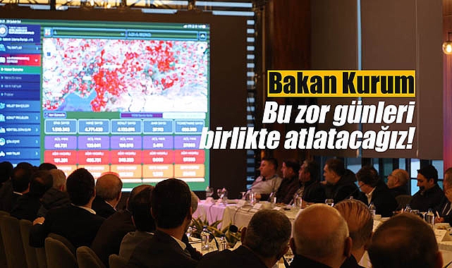 Bakan Kurum, iş dünyası, müteahhit firmalar ve üreticiler ile görüştü! "Bu zor günleri birlikte atlatacağız!"