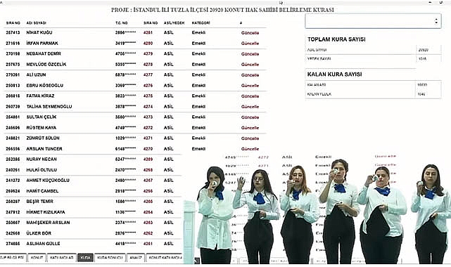 Tuzla emekli evleri TOKİ hak sahipleri belli oldu