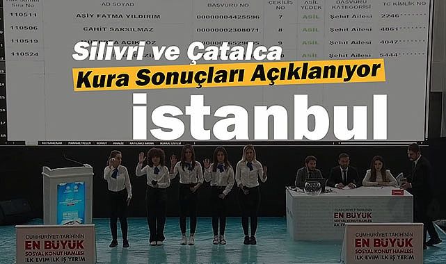 Silivri ve Çatalca'da kura heyecanı! TOKİ Silivri 200, Çatalca 450 konut kura sonuçları isim listeleri belli oldu