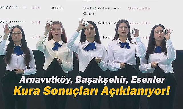 İstanbul'da Arnavutköy, Başakşehir ve Esenler TOKİ kura sonuçları belli olmaya başladı