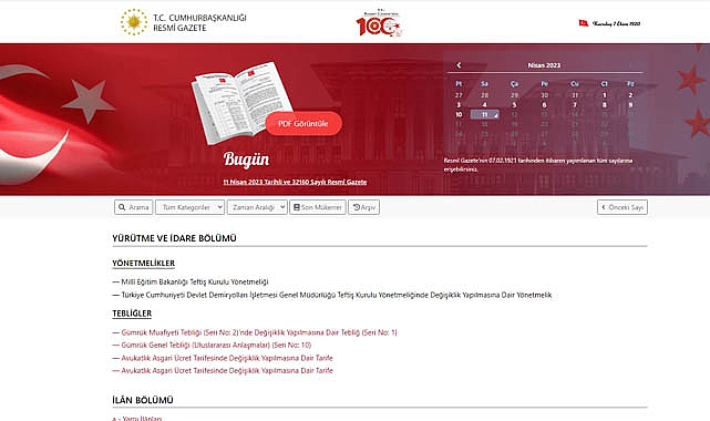 Resmi Gazete (11.04.2023)