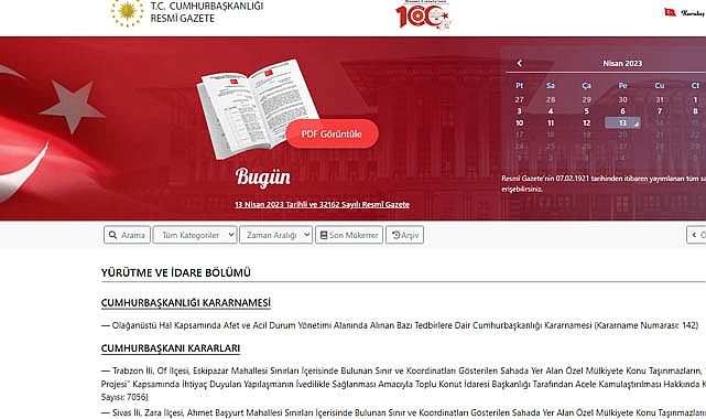 Resmi Gazete (13.04.2023)