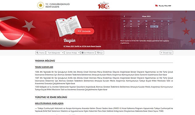 Resmi Gazete 7 Nisan 2023 sayılı kararlar neler?