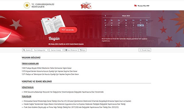 Resmi Gazete 8 Nisan 2023 İşte yürürlüğe giren kritik kararlar
