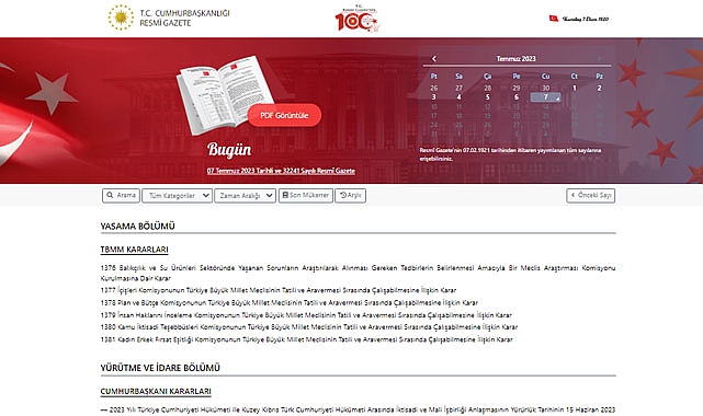 Resmi Gazete (07.07.2023)