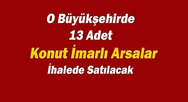 Bu ilde 13 farklı konut imarlı arsa ihalede satılacak