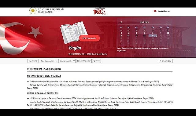 Resmi Gazete 15 Eylül tarihli sayısında hangi kararlar yer aldı
