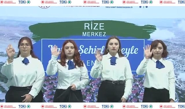 23 daireli TOKİ Rize Merkez 1+1 hak sahipliği konut belirlemesi yapıldı