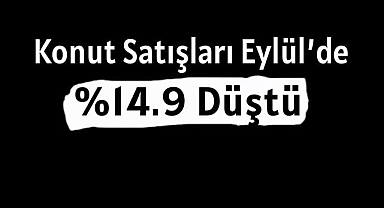 Konut satışları Eylül'de sert düştü