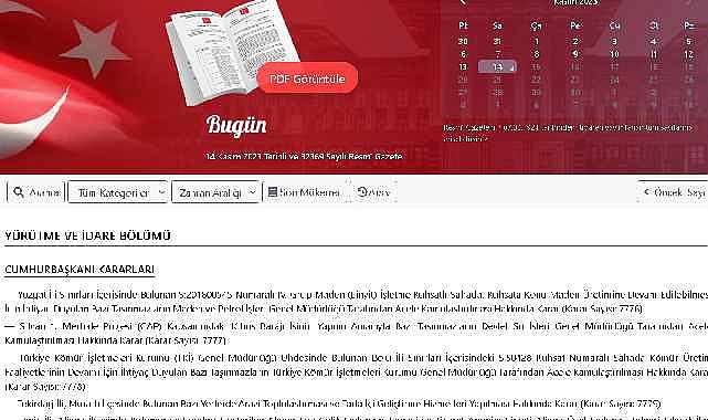 Resmi Gazete (14.11.2023)