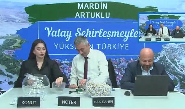 212 daireden oluşan Mardin Artuklu TOKİ hak sahibi konut belirleme işlemi