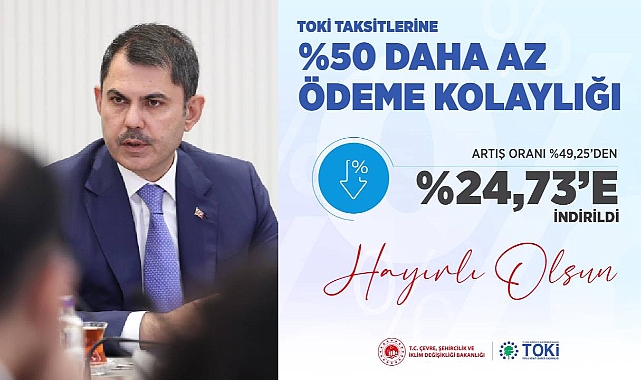 Bakan Kurum müjdeyi verdi! TOKİ'ye taksit ödeyenler yüzde 50 daha az ödeyecek...