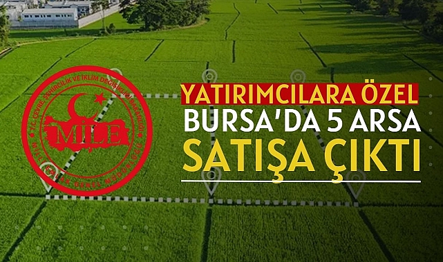 Milli Emlak Bursa'da iki ilçede yatırımcıya özel 5 adet konut imarlı arsa satacak!