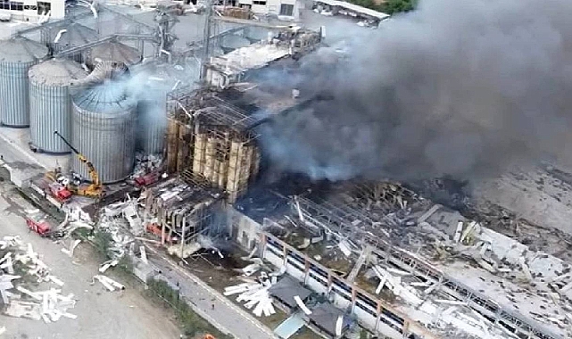 Fabrikası patlamada yanan büyük hasar gören (OBAMS) OBA Makarna'dan açıklama