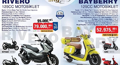 BİM aktüel ürünlere 53 Bin ve 79 Bine iki çeşit motosiklet girdi