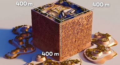 Küp şeklinde inşa edilecek Mukaab isimli bu binada 400 binden fazla insan yaşayacak!