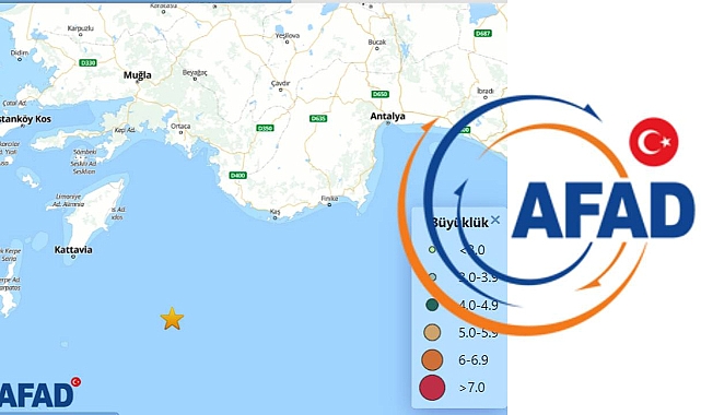 Son Dakika AFAD az önce duyurdu: Antalya'da korkutan deprem! Muğla, Kaş sarsıntıyı hissetti